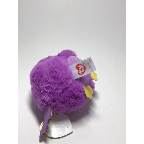 Ty Beanie Balls Puffies HASTIE the Halloween Purple Bat 4" Plush Stuffed Animal - Picture 6 of 9